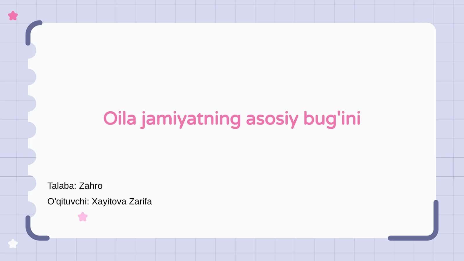 Oilaning ahamiyati