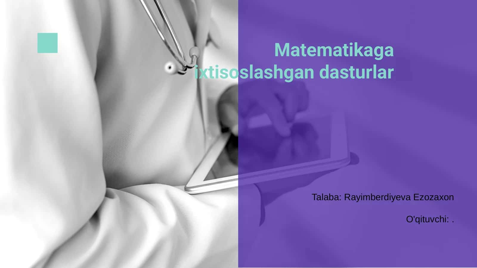 Matematikaga ixtisoslashgan dasturlar