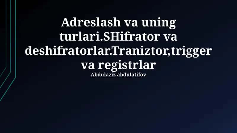 Manzil Maydoni va Uning Turlari