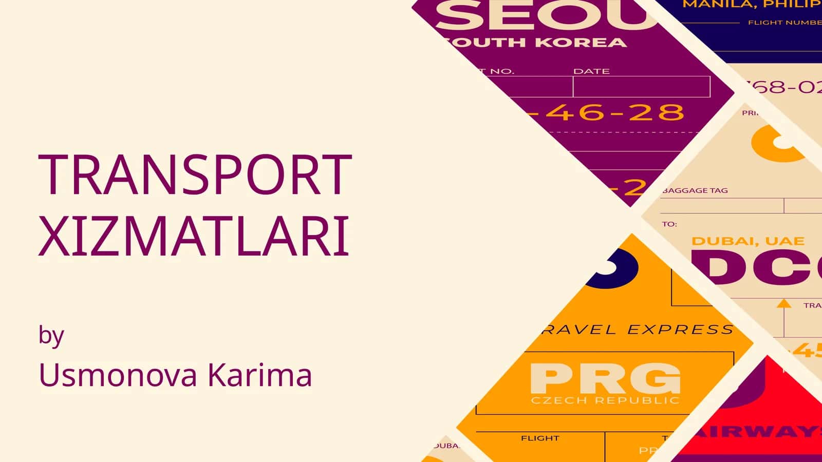 TRANSPORT XIZMATLARI