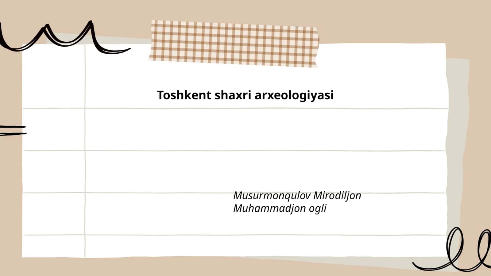 Toshkent shaxri arxeologiyasi