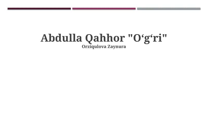 "O‘g‘ri"