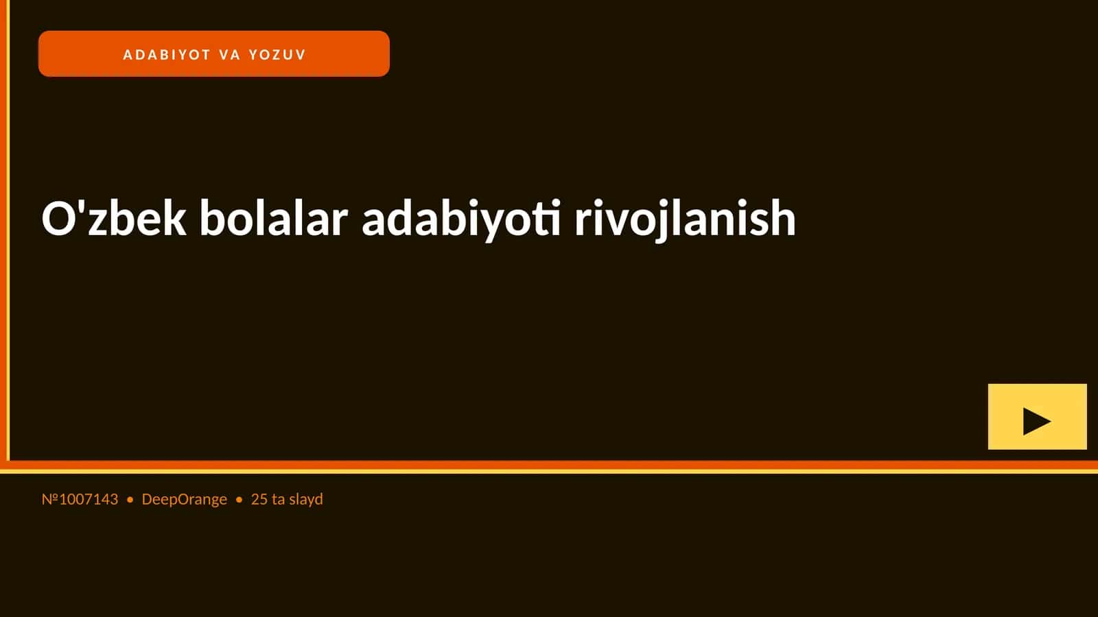 O'zbek bolalar adabiyoti rivojlanish