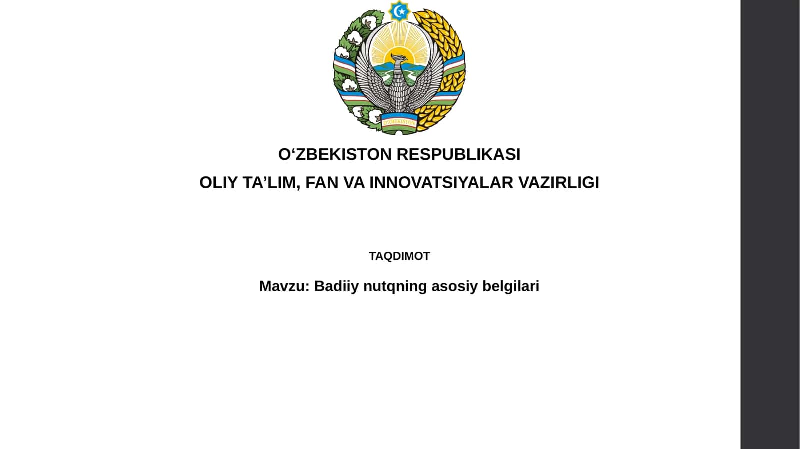 Badiiynutqningasosiybelgilari