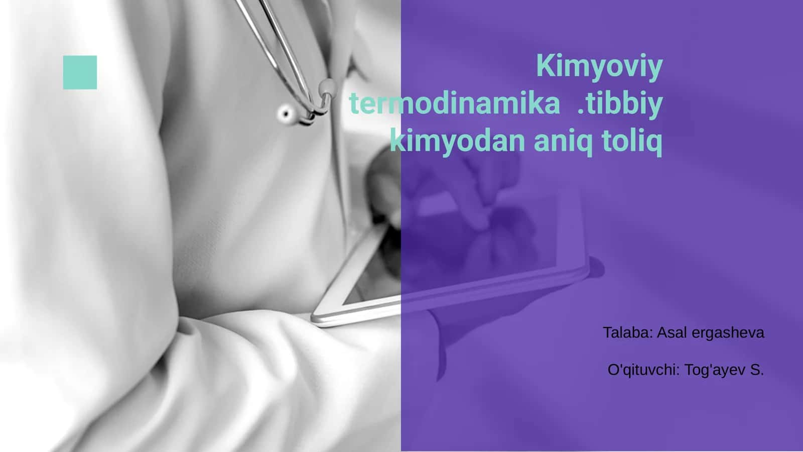 Kimyoviy termodinamika