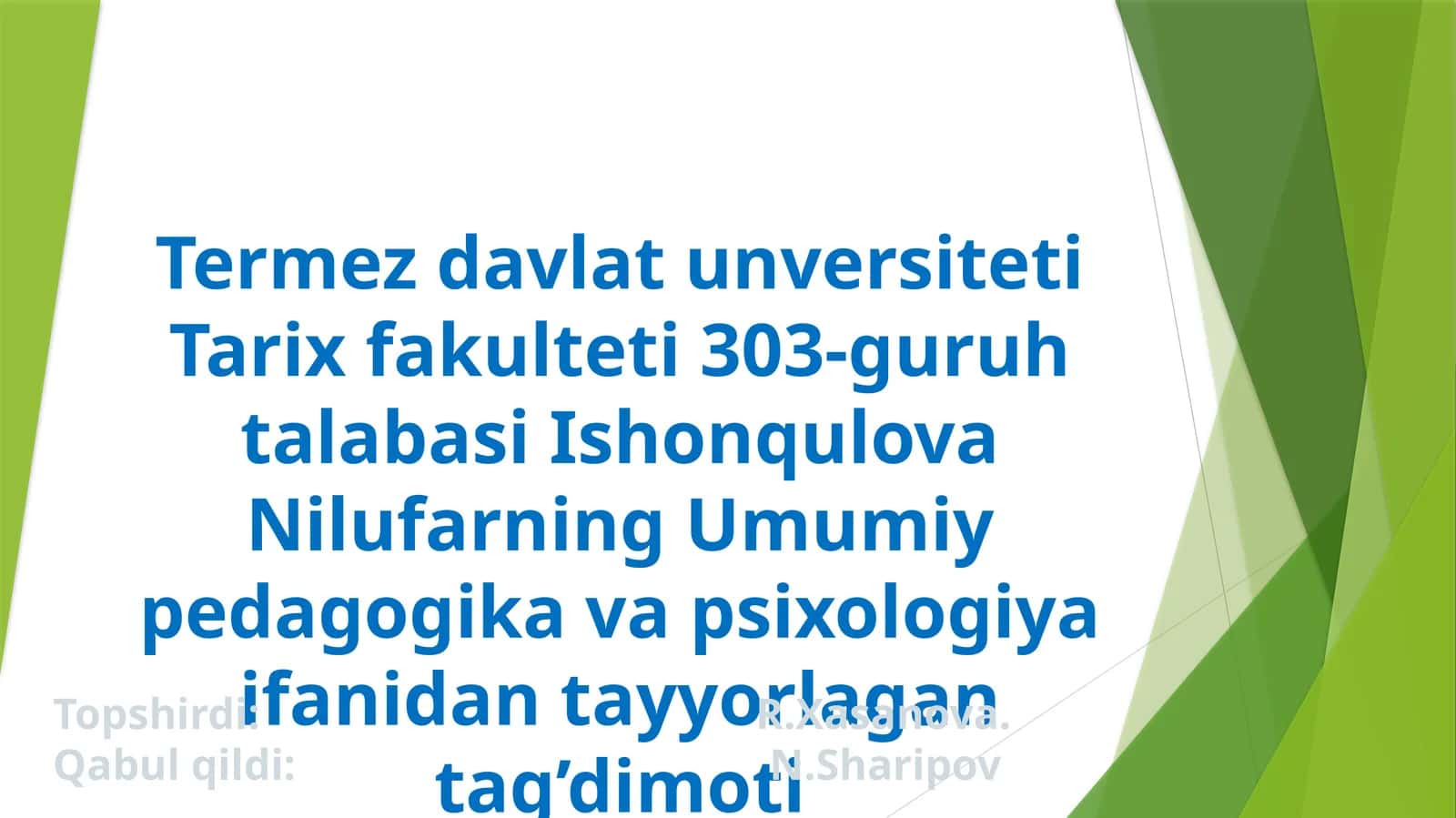 PEDAGOGIK PSIXOLOGIYANING YUZAGA KELISH TARIXI