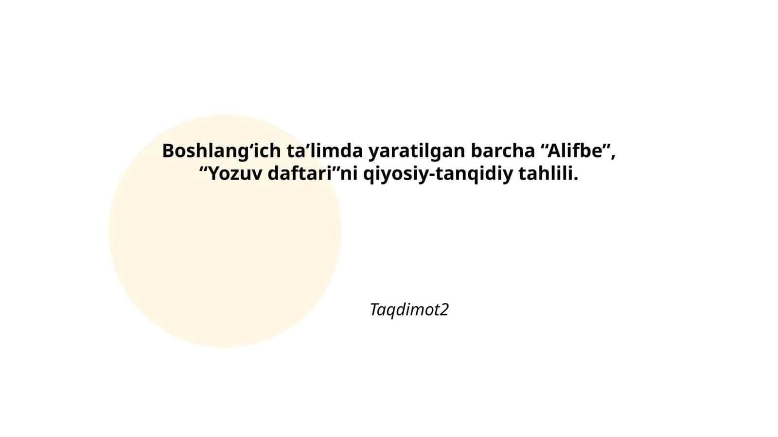 Alifbe va Yozuv daftari tanqidiy tahlili