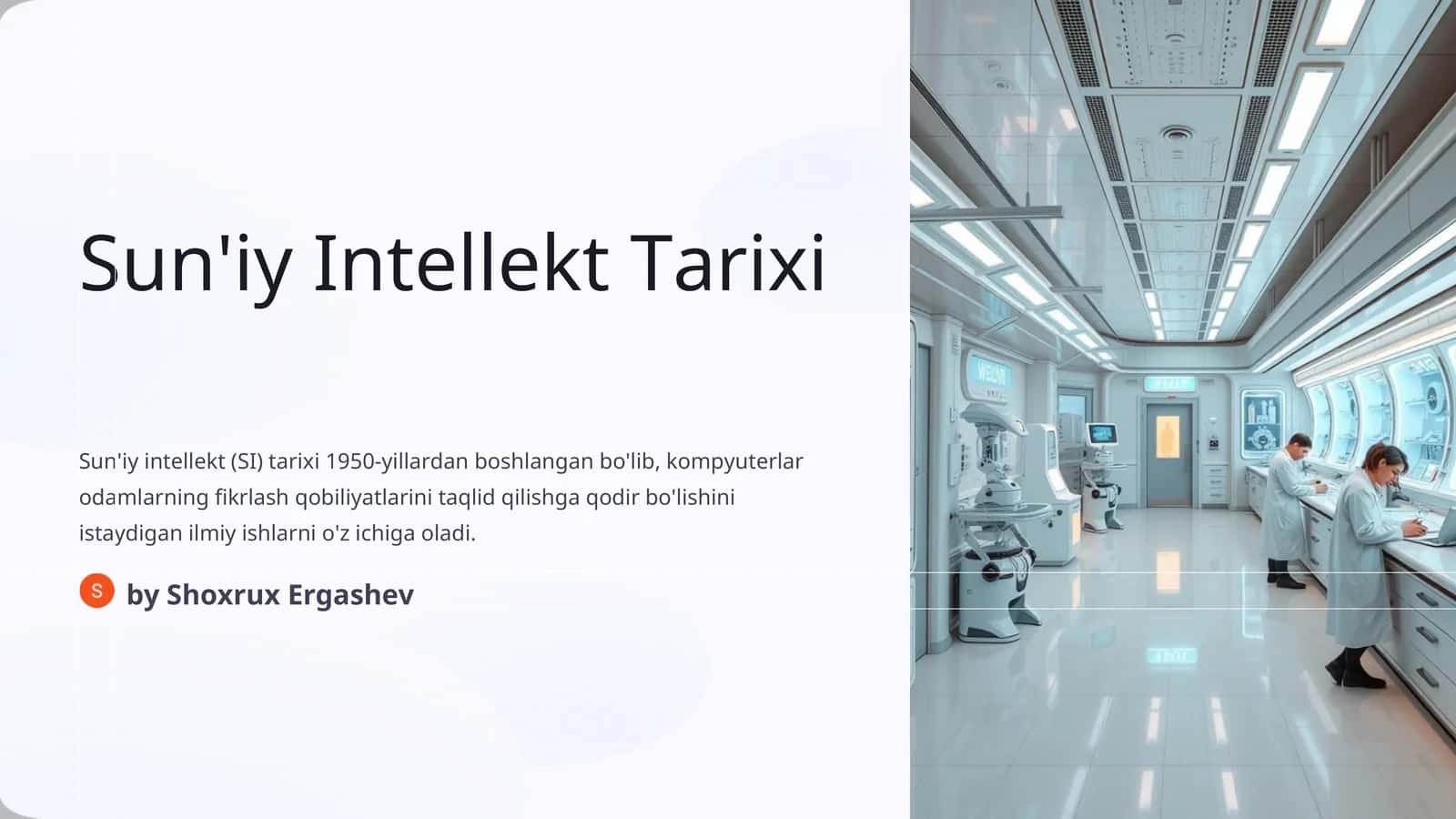 Sun'iy Intellekt Tarixi