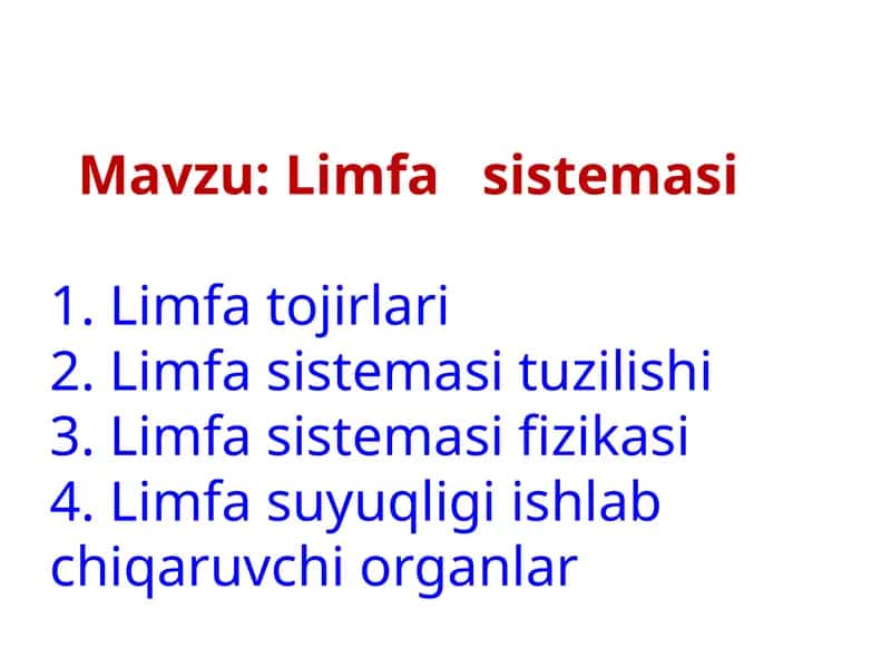 Limfa sistemasi