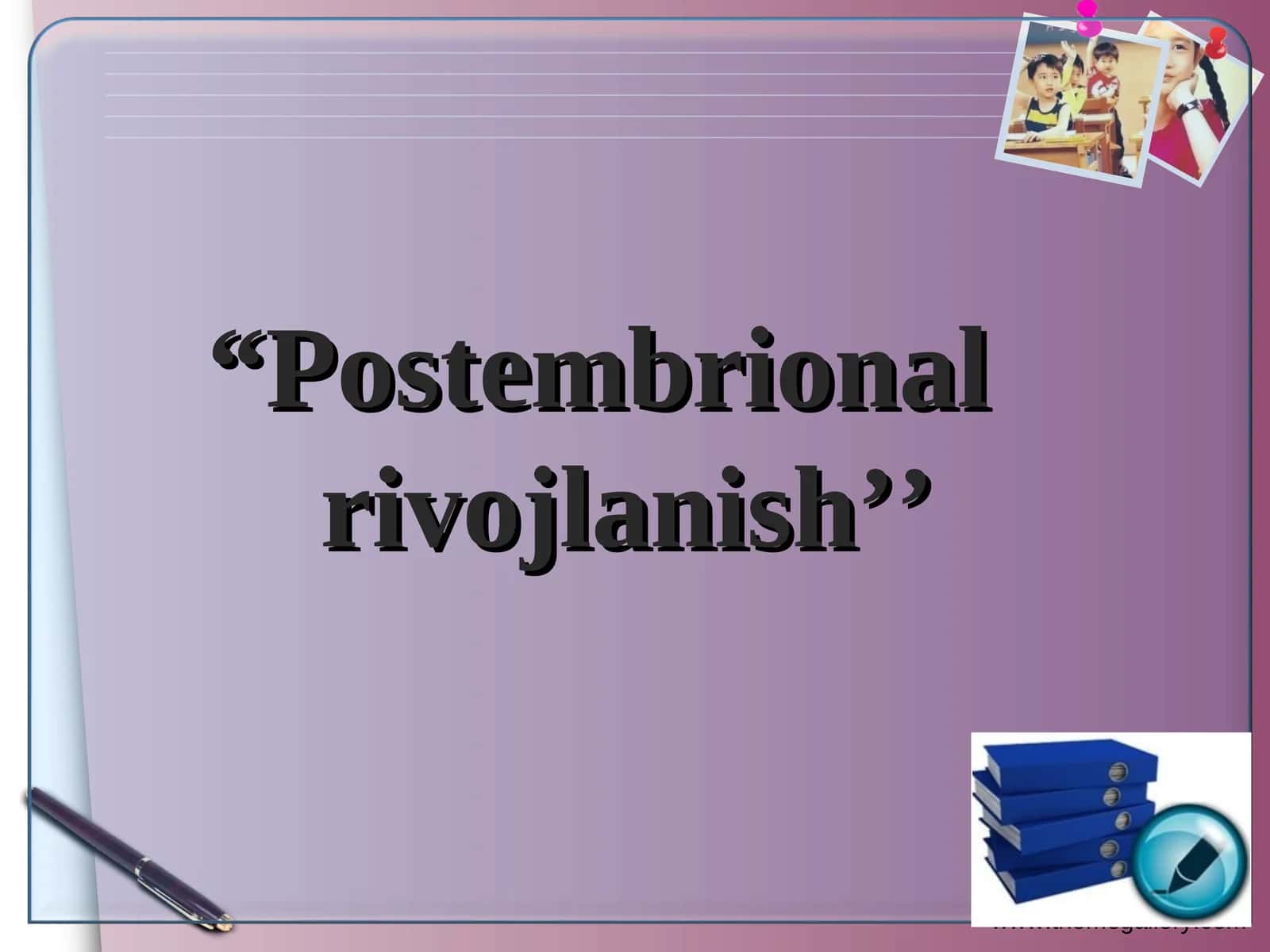 Postembrional rivojlanish