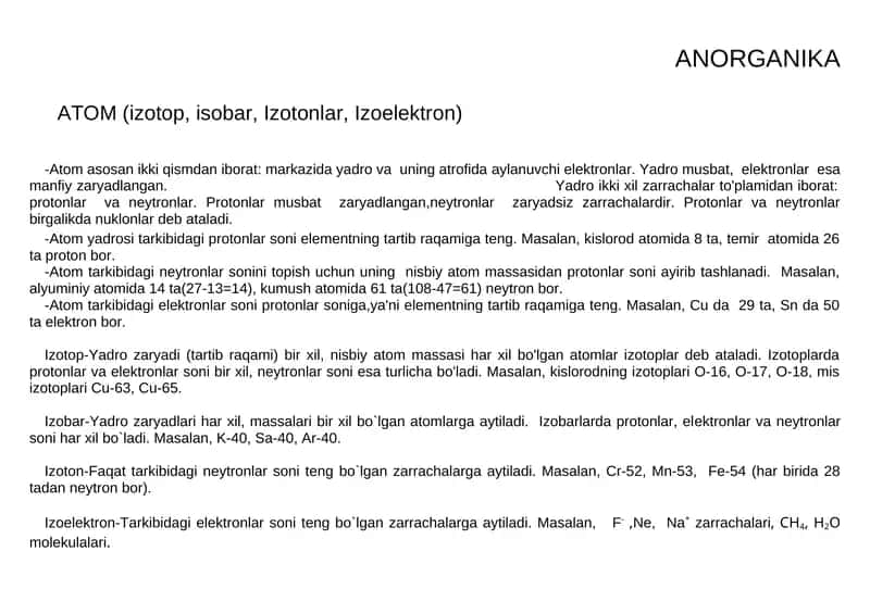 ANORGANIKA