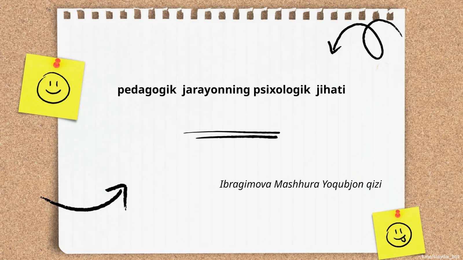 Pedagogik jarayonning psixologik jihati