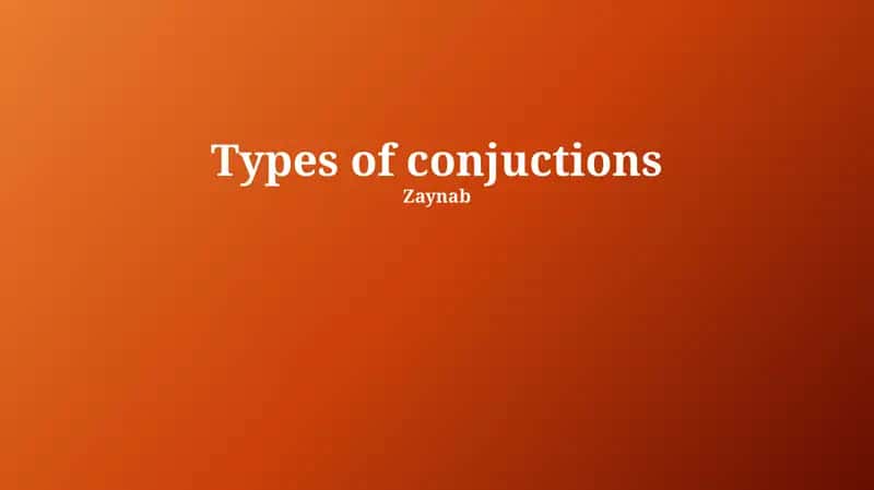 Types of conjuctions