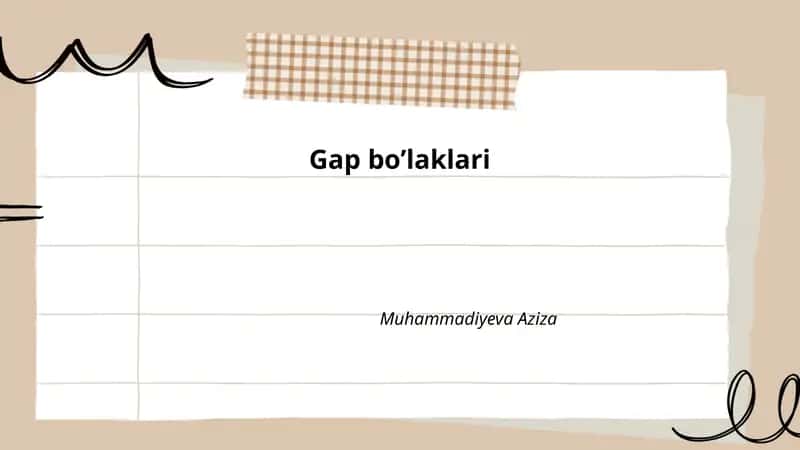 Gap bo’laklari
