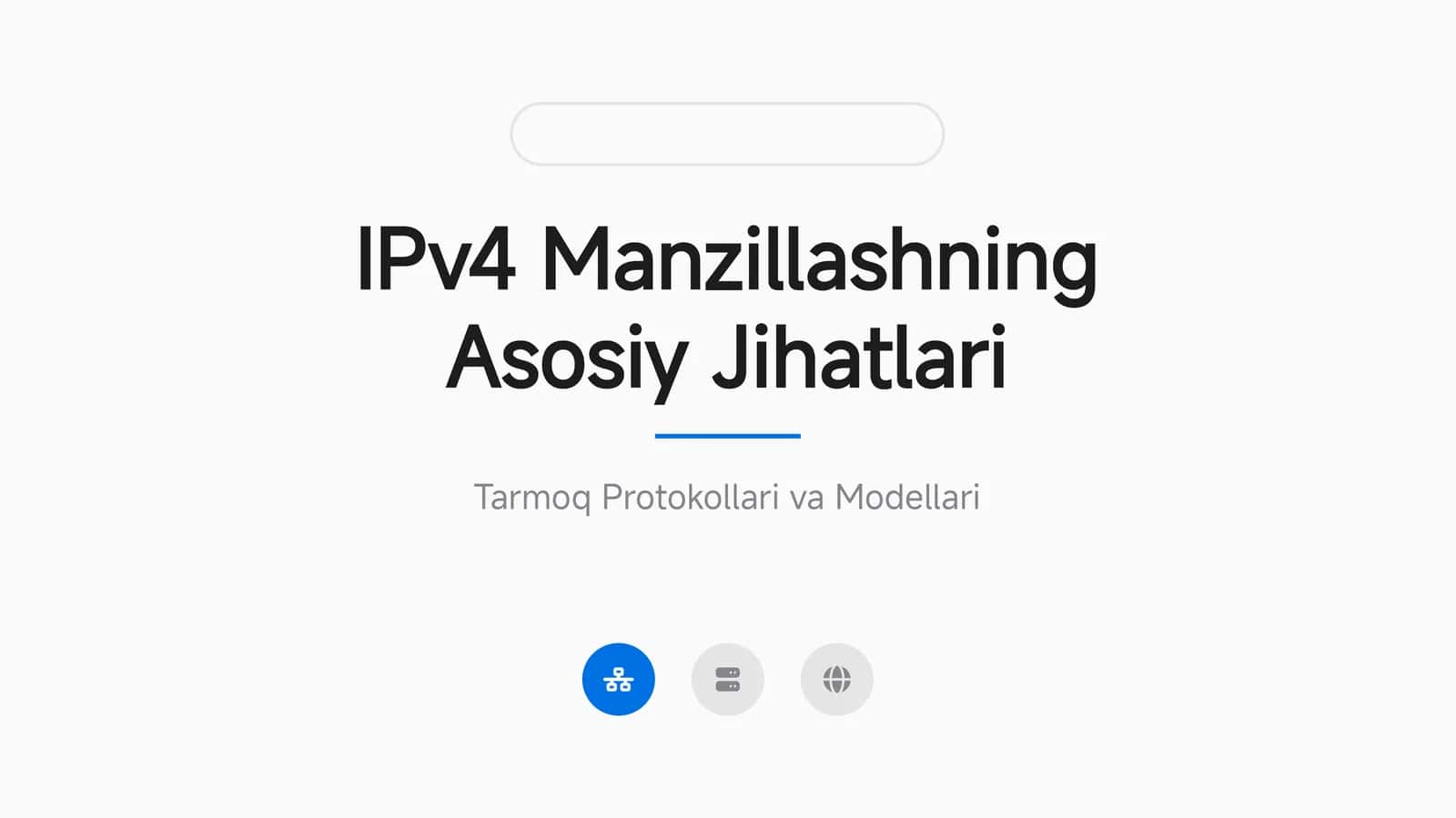 IPv4 Manzillashning Asosiy Jihatlari