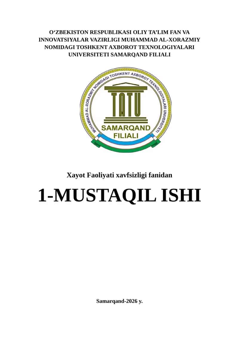 Shovqin manbalari va ularni oldini olish usullari hamda yechimlari.