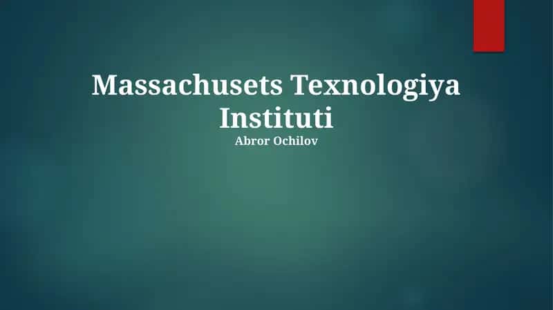 Massachusets Texnologiya Instituti