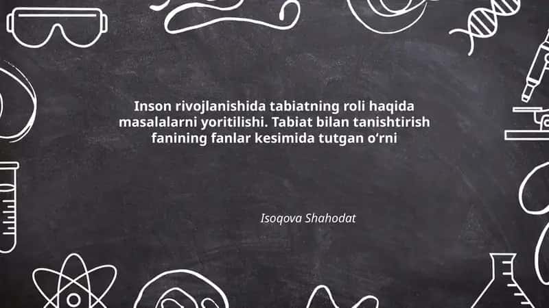 Inson rivojlanishida tabiatning psixologik ta’siri