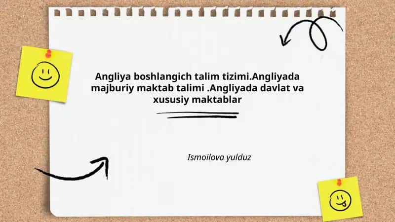 Angliya boshlangich talim tizimi