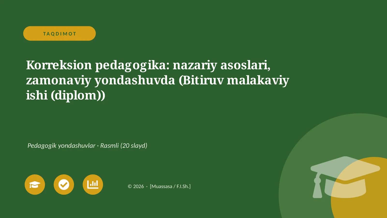 Korreksion pedagogika: nazariy asoslari, zamonaviy yondashuvda (Bitiruv malakaviy ishi (diplom))
