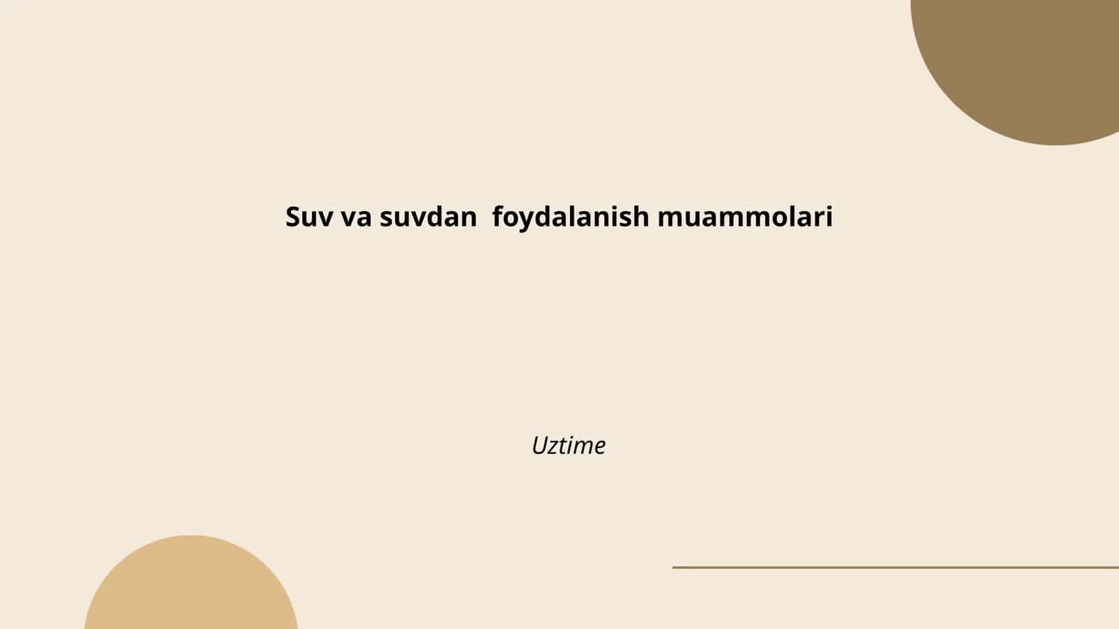 Ichimlik suvi yetishmovchiligi