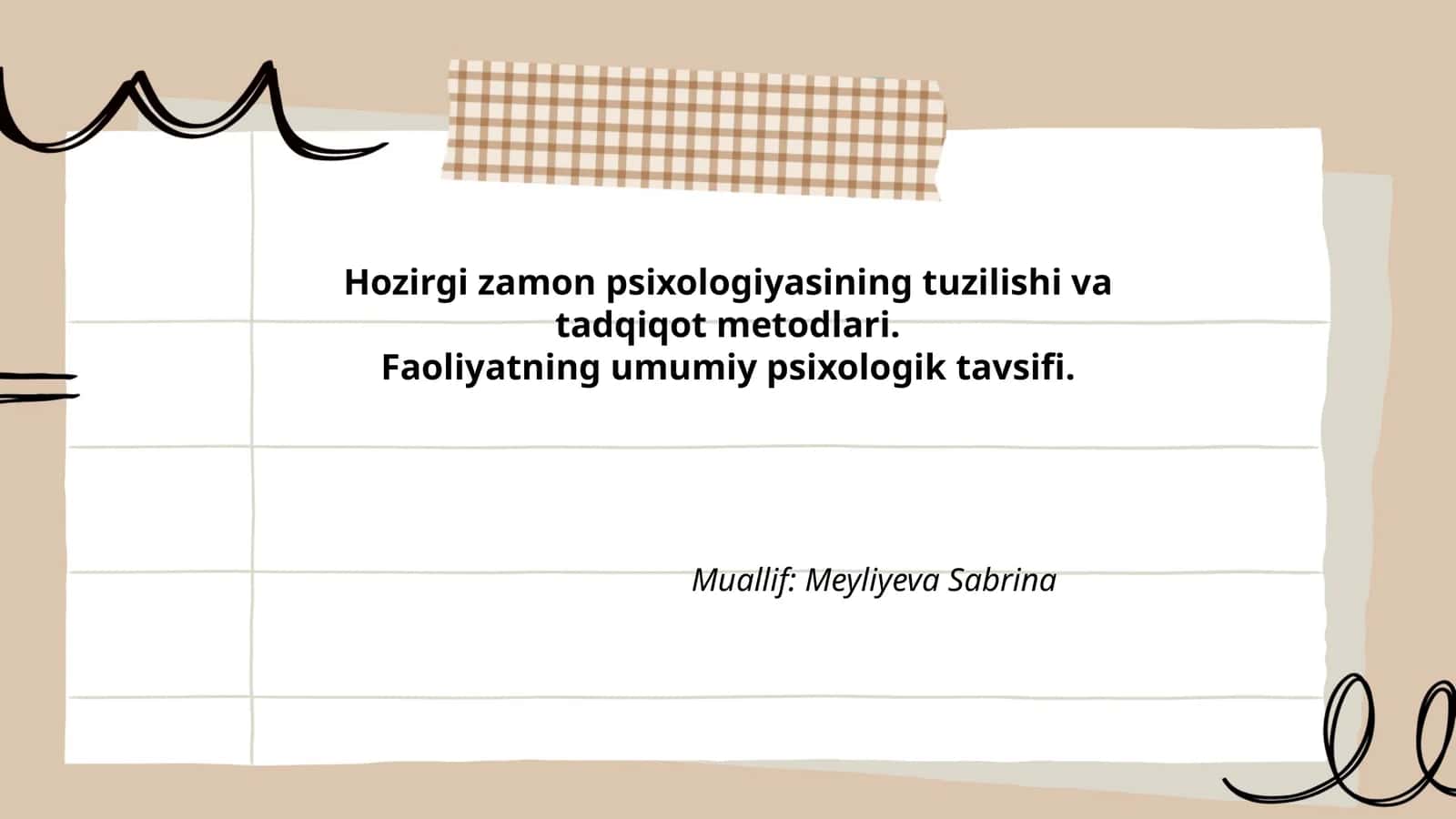 Hozirgi zamon psixologiyasi