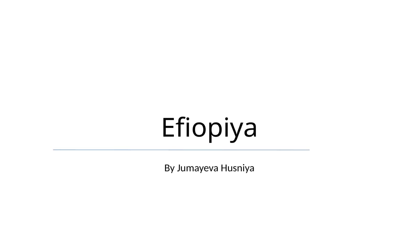 Efiopiya