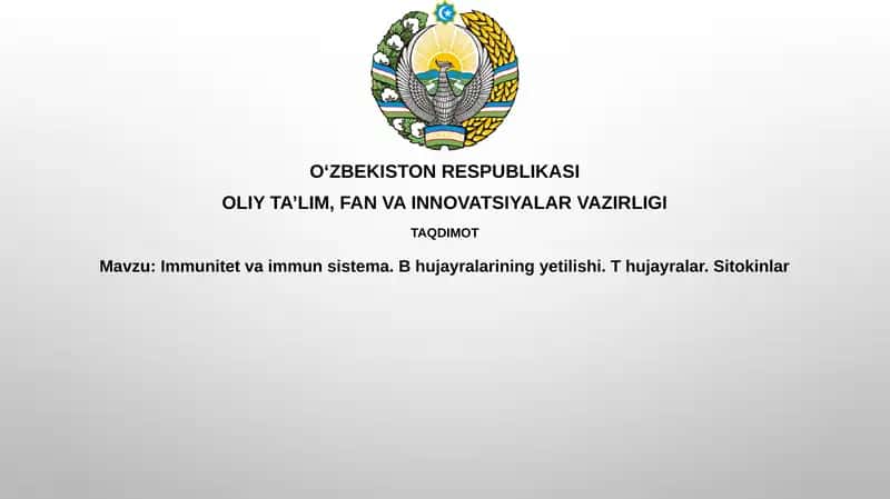Immunitet va immun tizimi