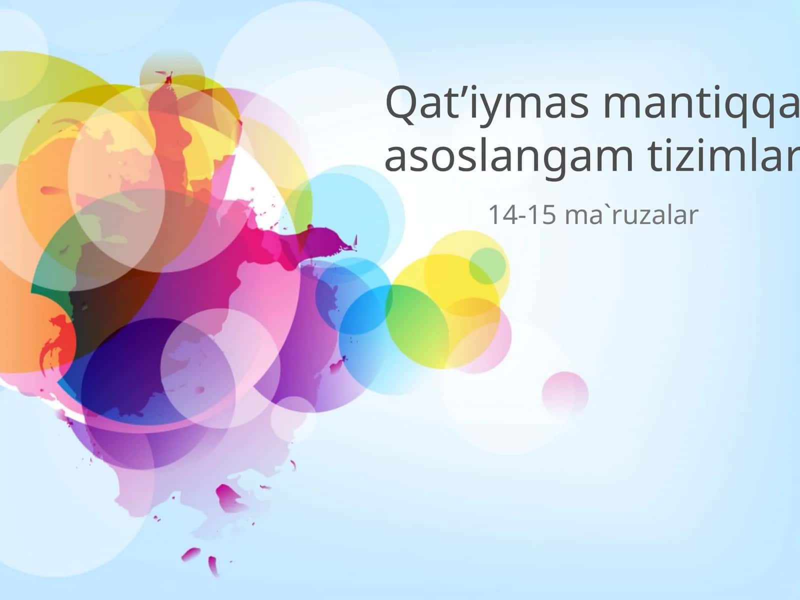Qat’iymasmantiqqaasoslangamtizimlar