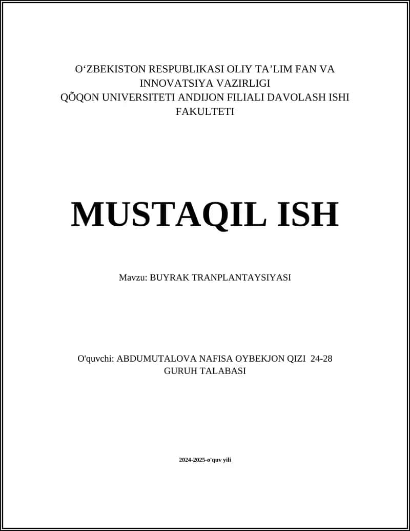 Buyrak transplantatsiyasi