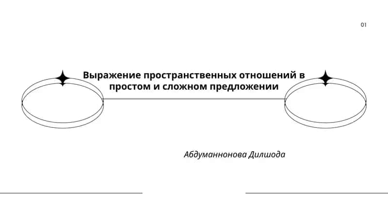 Выражение пространственных отношений в простом и сложном предложении