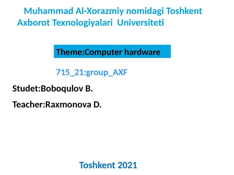 Kompyuter apparat ta’minoti