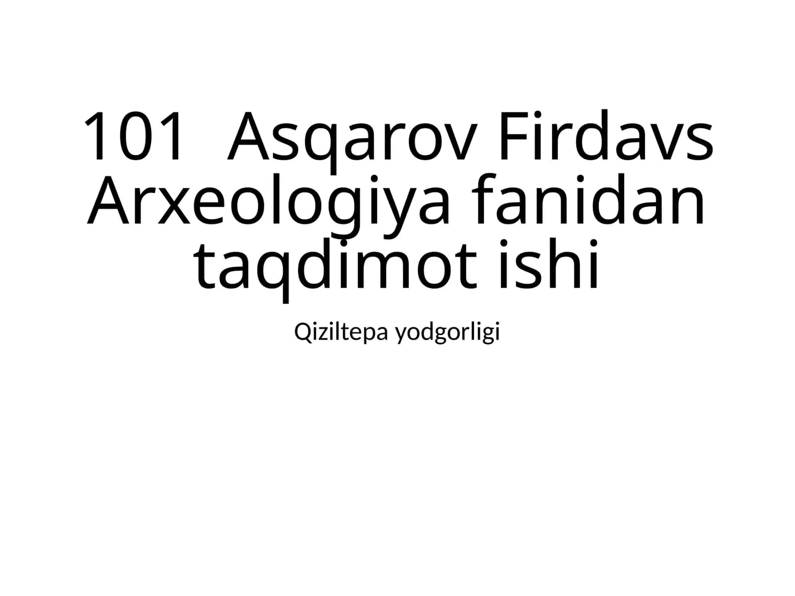 Qiziltepa yodgorligi