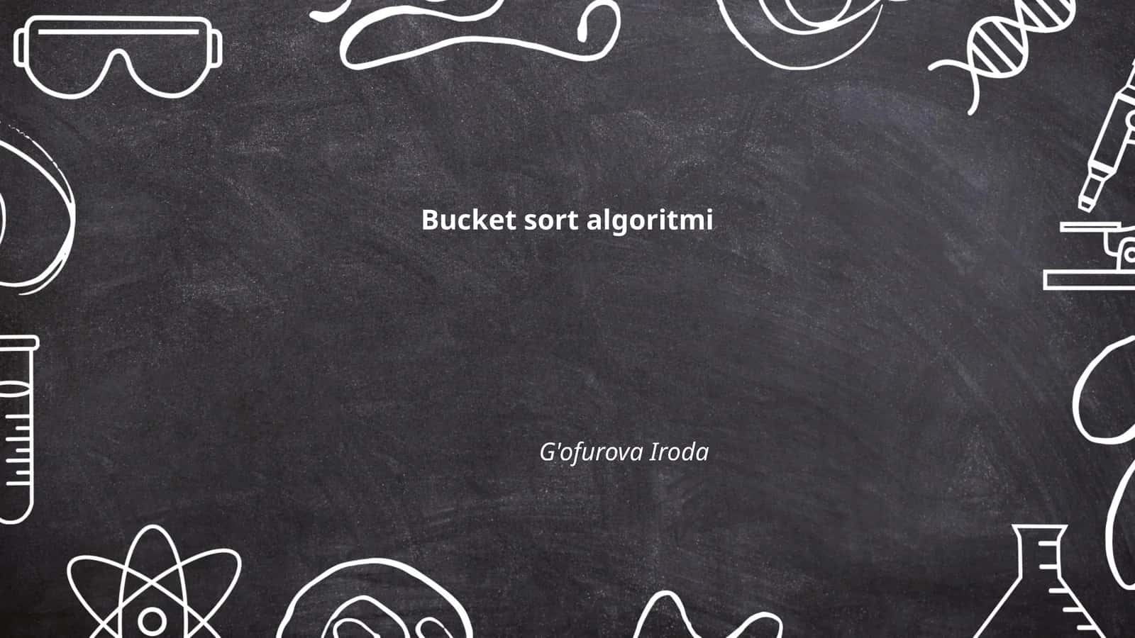 Bucket sort algoritmi