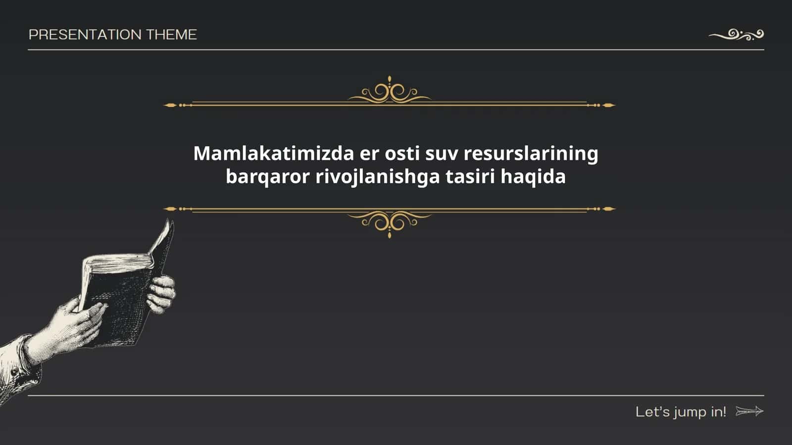 Er osti suv resurslarining barqaror rivojlanishga tasiri