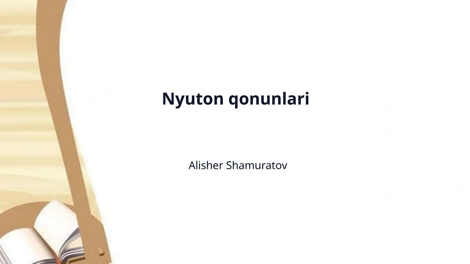 Nyuton qonunlari