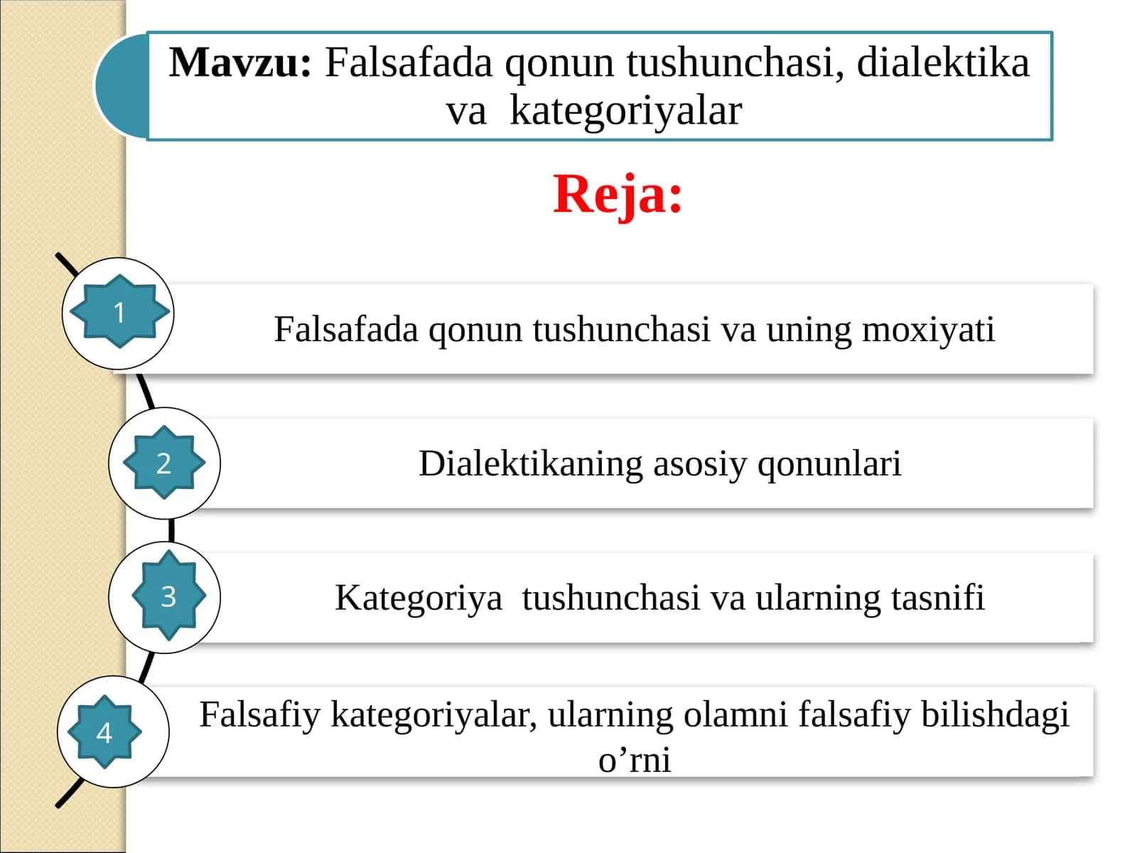 Fаlsаfаdа qоnun tushunchаsi, dialektika va kategoriyalar