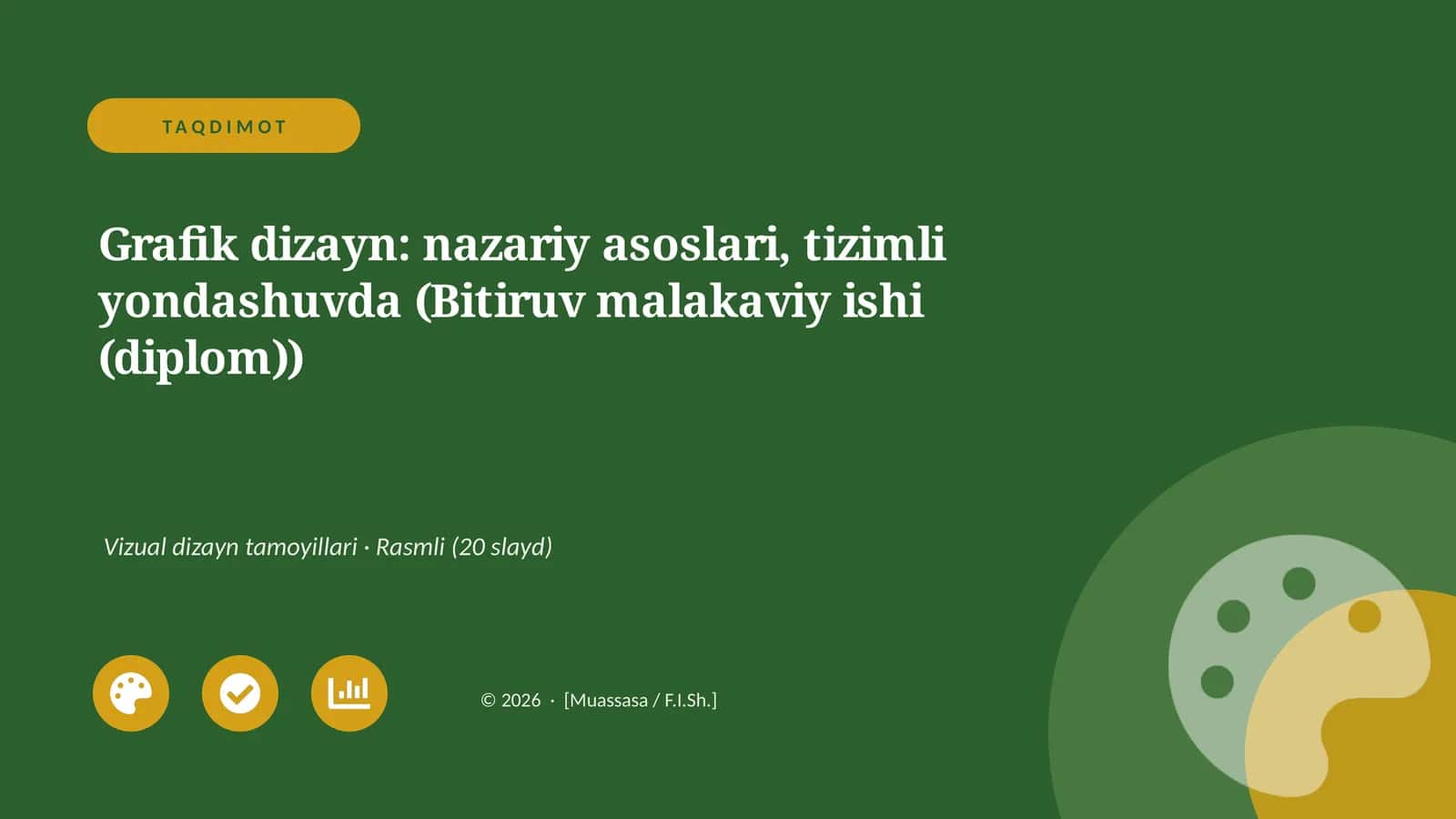 Grafik dizayn: nazariy asoslari, tizimli yondashuvda (Bitiruv malakaviy ishi (diplom))