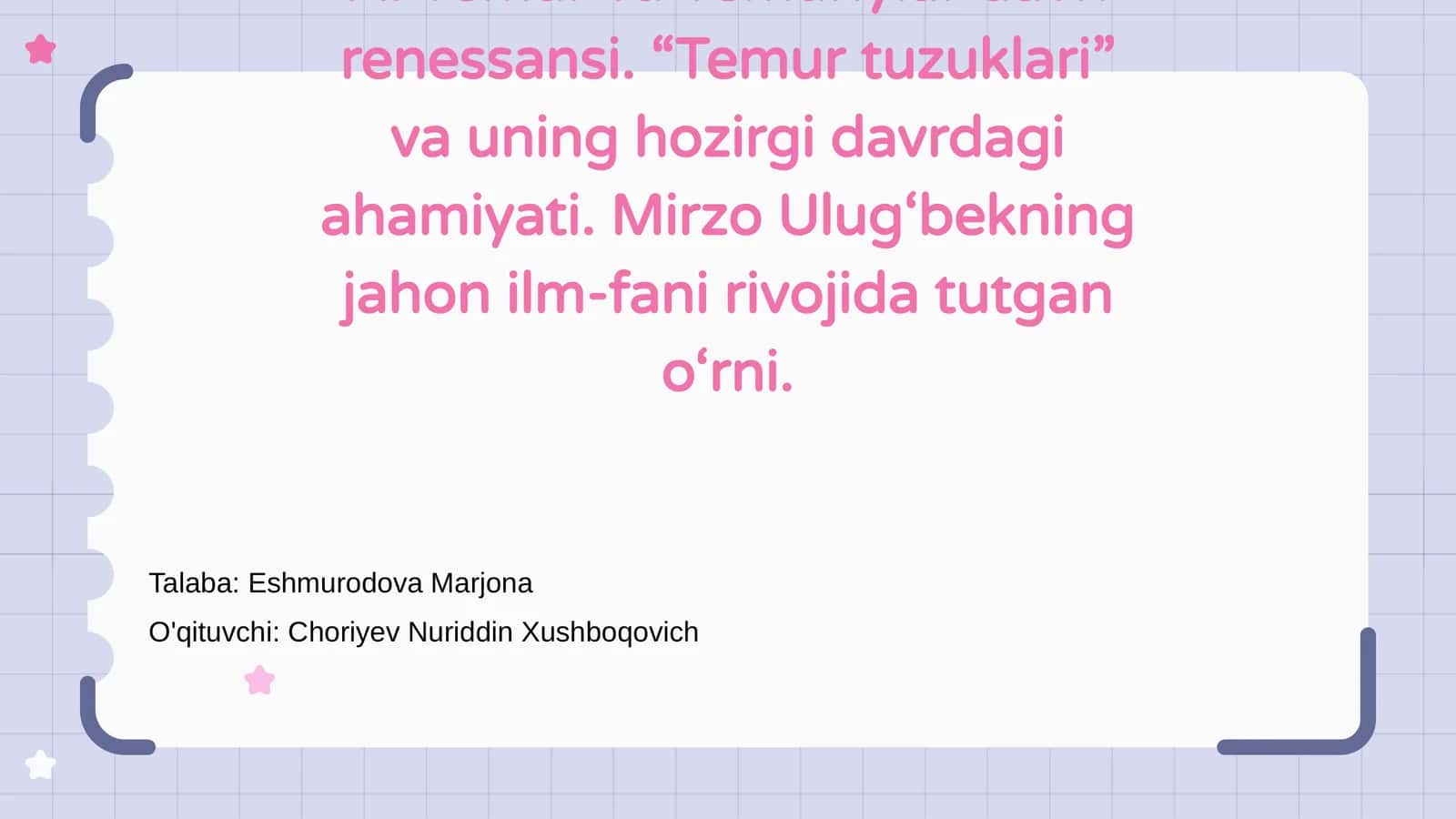 Temur va Temuriylar davri renessansi