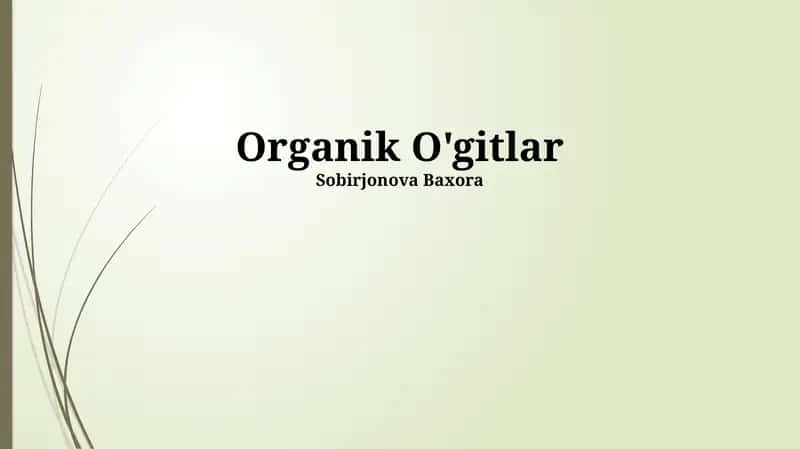 Organik O'gitlar