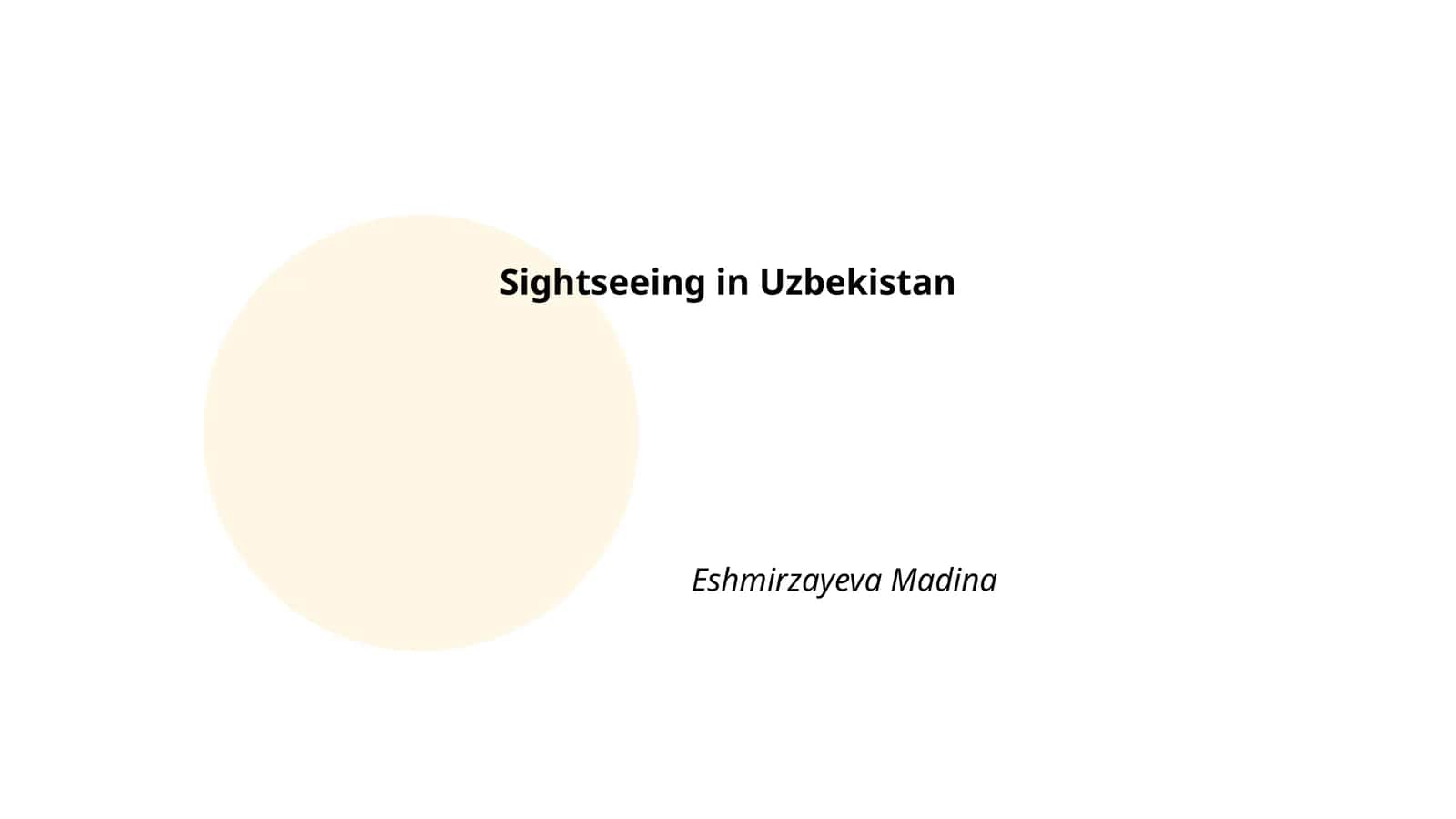 Sightseeing in Uzbekistan