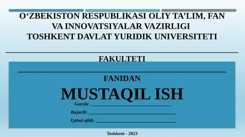 O‘zbekiston Respublikasi Prokuratura Organlarining Asosiy Vazifalari