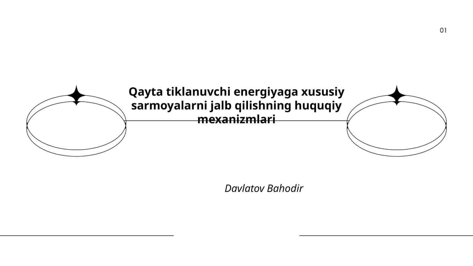 Qayta tiklanuvchi energiyaga xususiy sarmoyalarni jalb qilishning huquqiy mexanizmlari