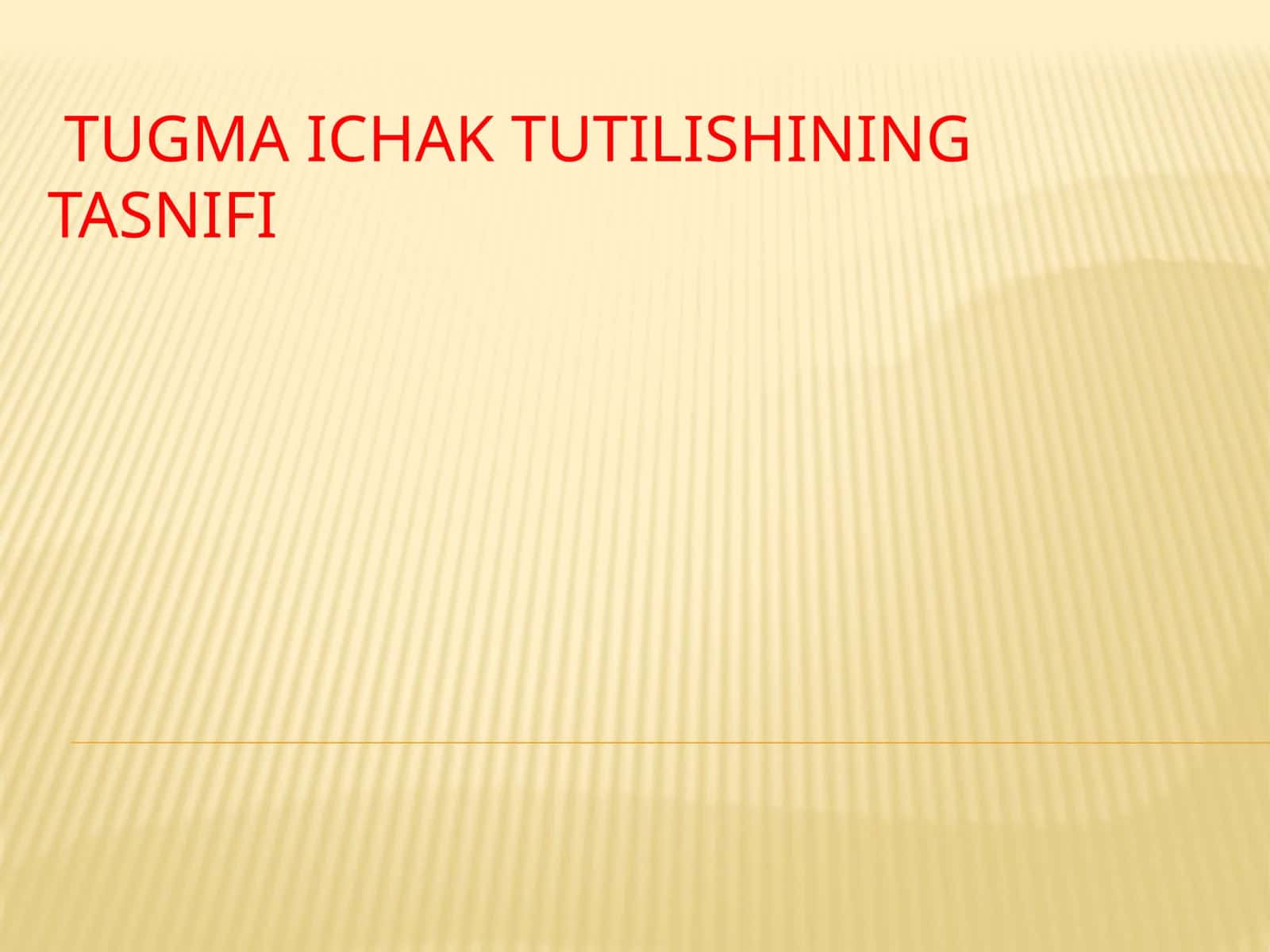 Tugma ichak tutilishining tasnifi