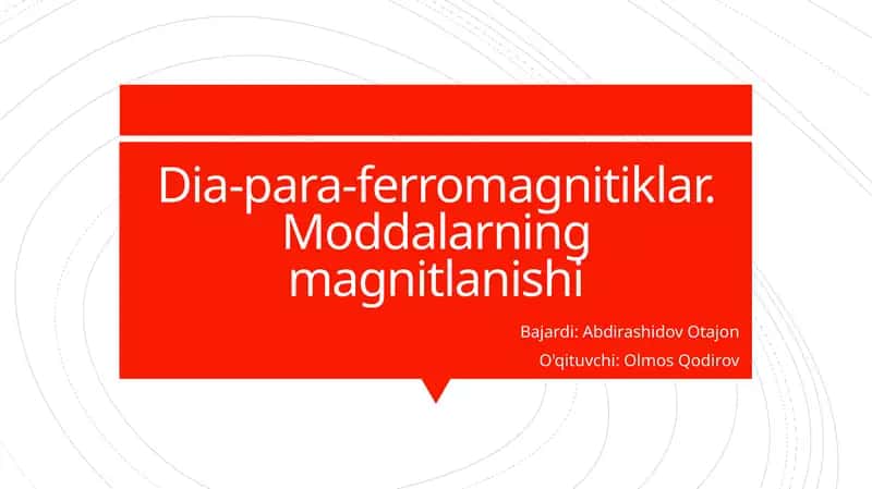 Dia-para-ferromagnitiklar
