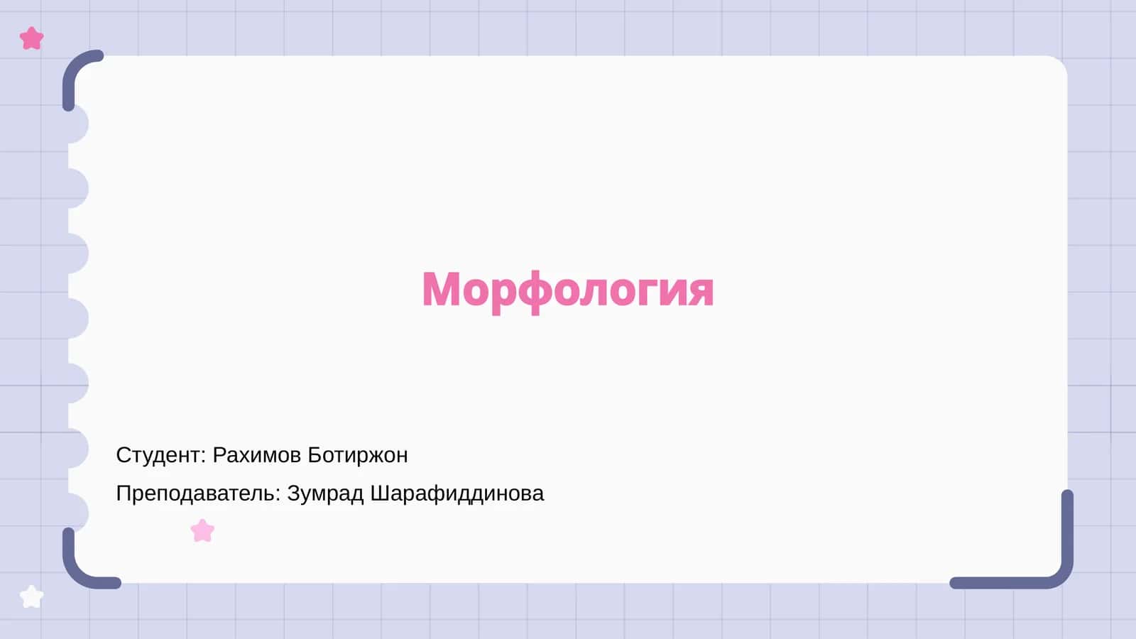 Морфология