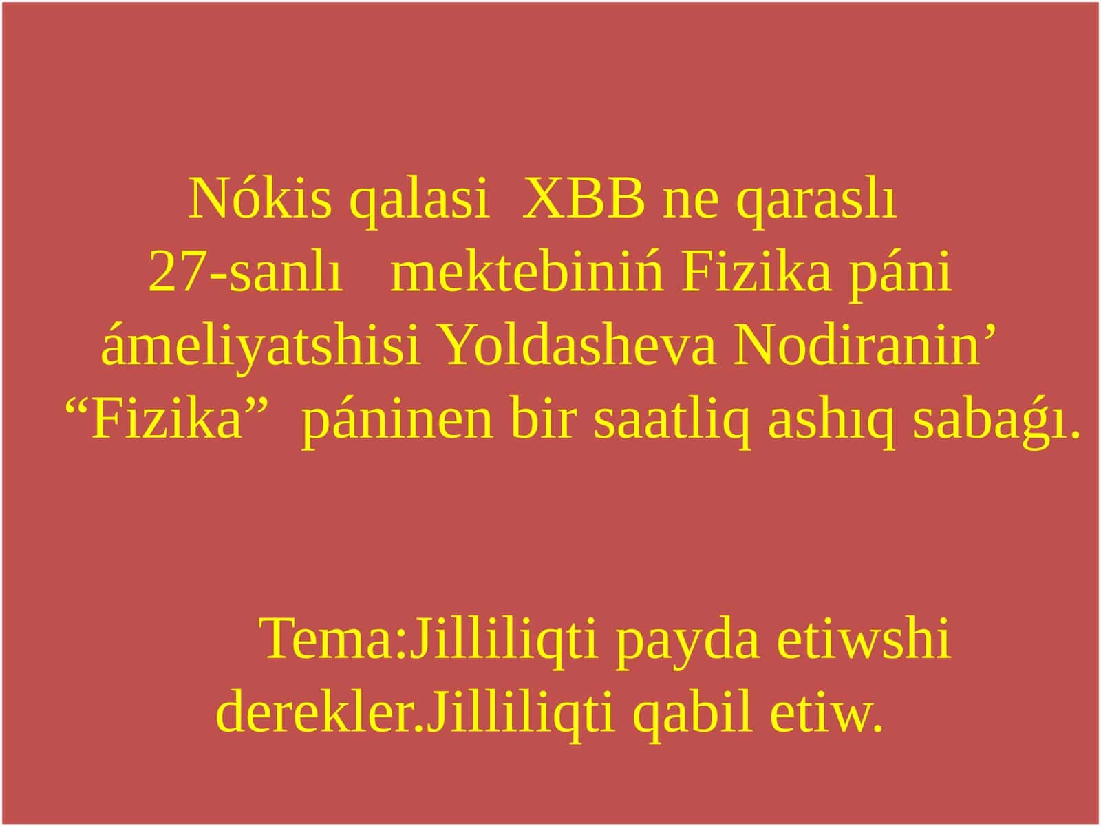 Nókis qalasiXBB neqaraslı