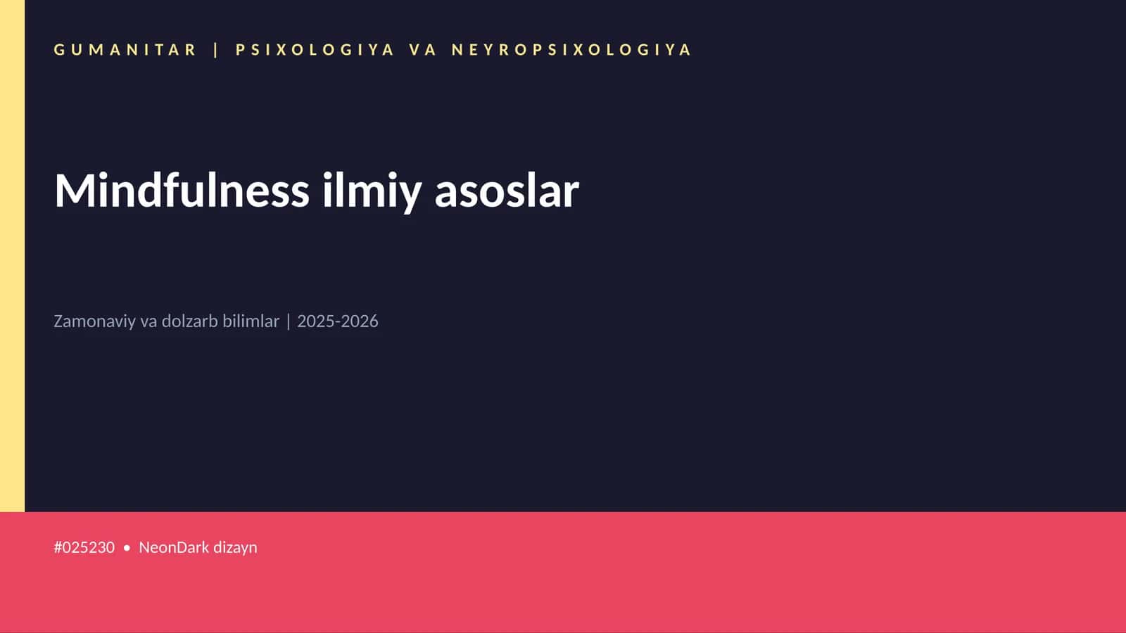 Mindfulness ilmiy asoslar