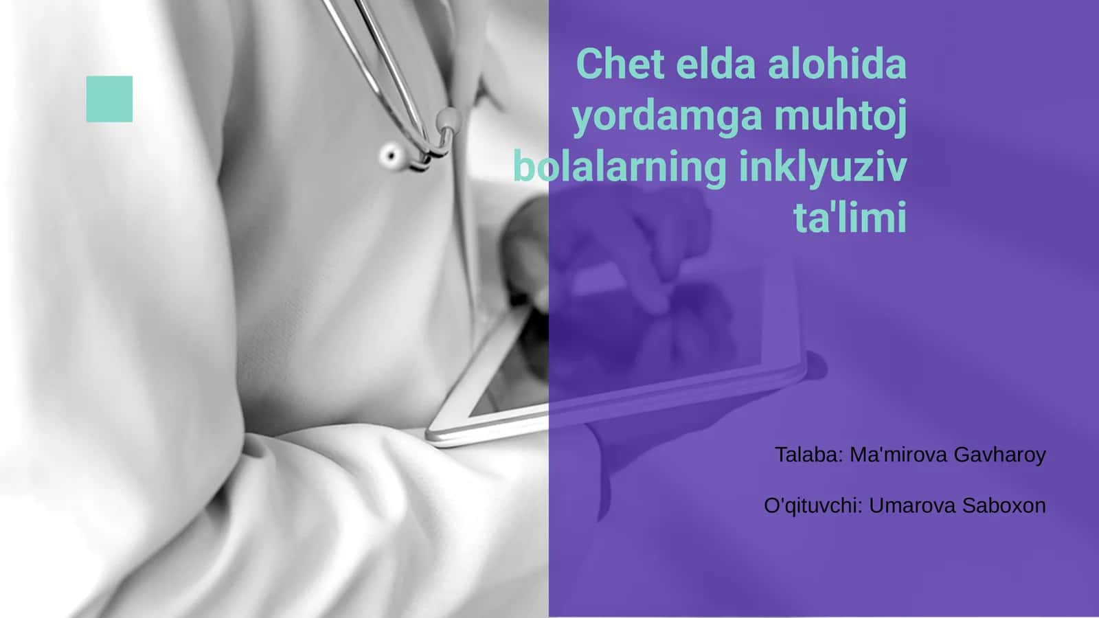 Chet elda alohida yordamga muhtoj bolalarning inklyuziv ta'limi