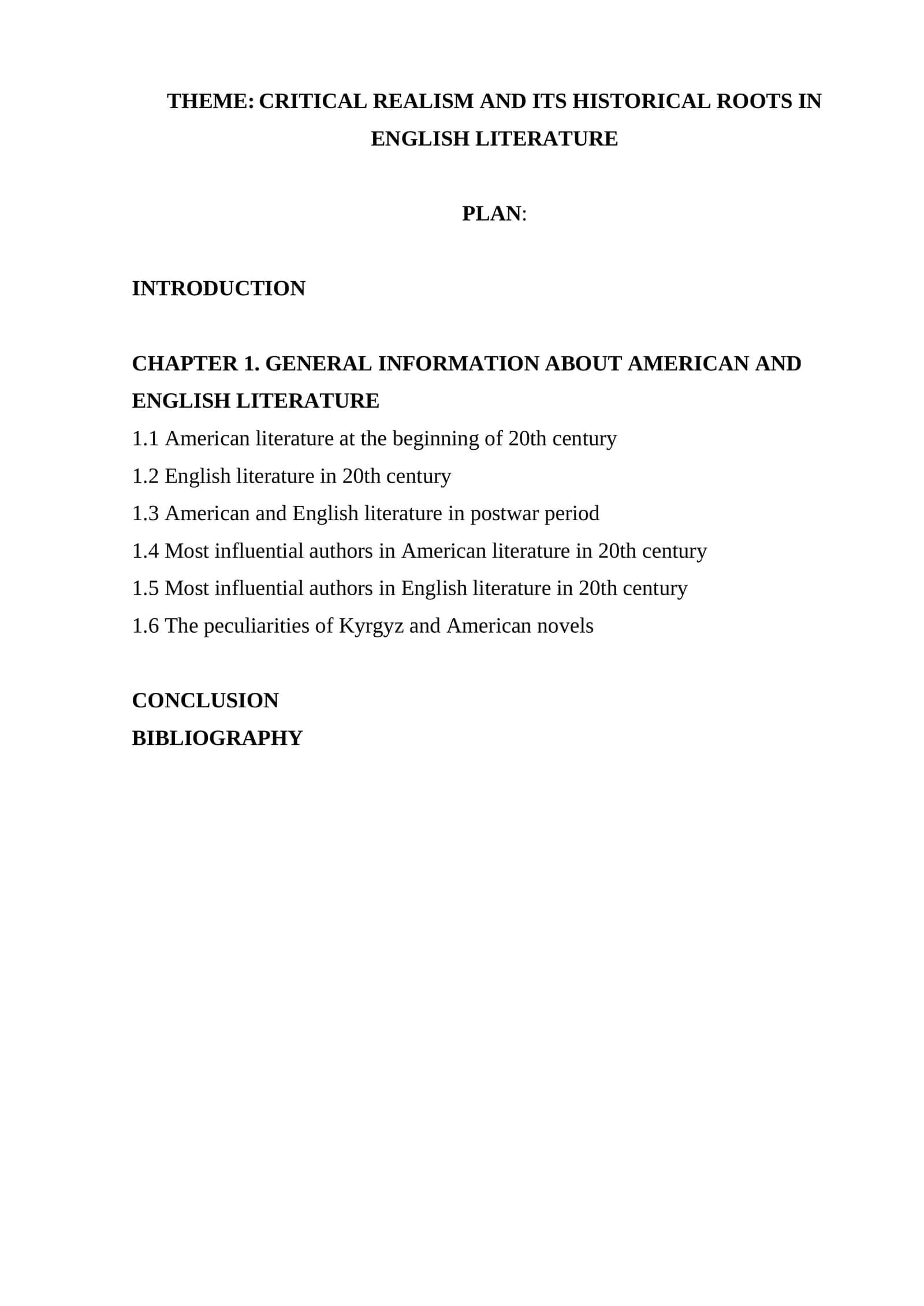Critical realism and its historical roots in English literature
